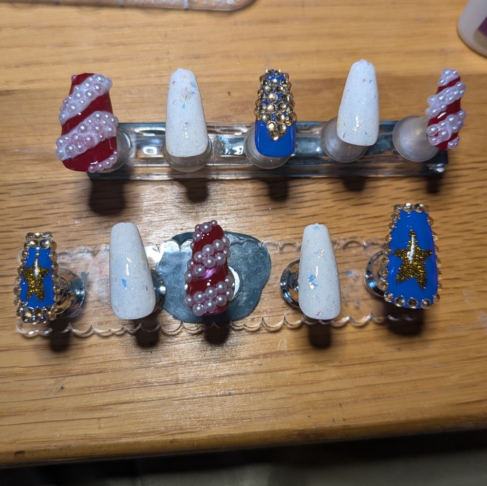4th of July / Independence Day USA Custom Press On Nails